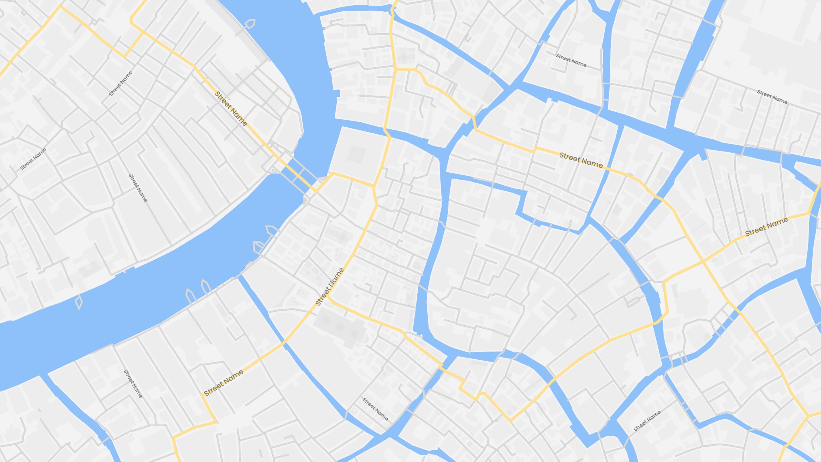 Interactive map showing various locations